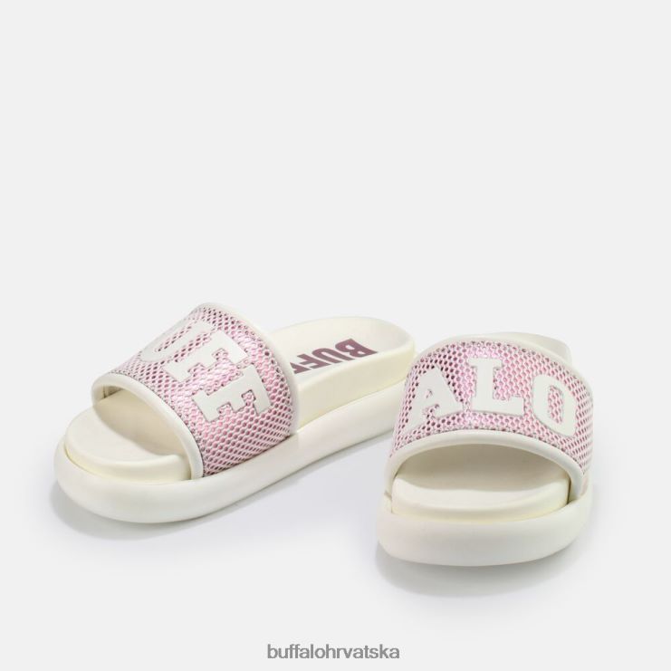 bijelo/ljubičasto Buffalo rey slide vegan |slajdova TDD6T815